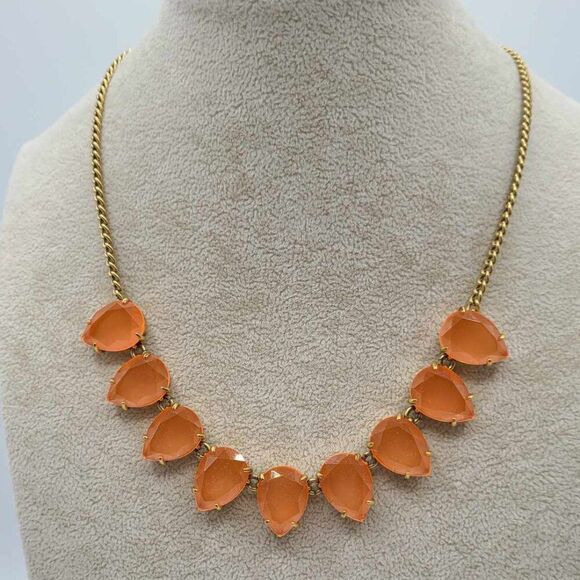 J. Crew Jewelry - J Crew Orange Flower Petal Necklace